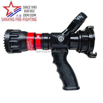 QLD-450 Aluminum Alloy Multi-purpose Fire Fighting Nozzle 0-360LPM Adjustable Fog Jet Storz NH Russian Connector OEM