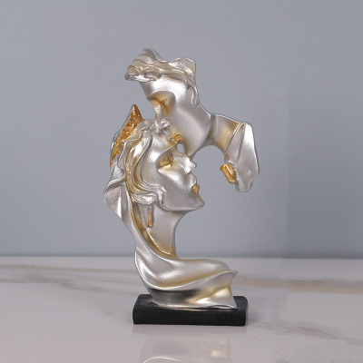 Creative Kissing Couple Resin Sculpture Model Statue Eco-friendly Love Home Office Desk Modern Art Decoration HOMI Brand Wedding