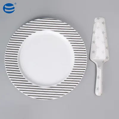 Excellent Cake Plates White Porcelain Cake Stands for Wedding Wester Birthday Ceramic Dessert Cakes Set