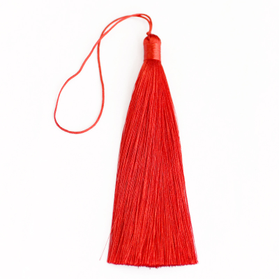 Wholesale 13cm Handmade Long Smooth Polyester Tassel Chinese Knot Tassel Fringe Curtain Bookmark Tassel for Decoration