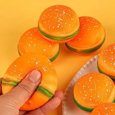 Simulation Small-Sized Burger Squishy Stress-Relief Toy Thermoplastic Rubber Cola Fries Set Slow-Rebound Hot Seller Cross-Border