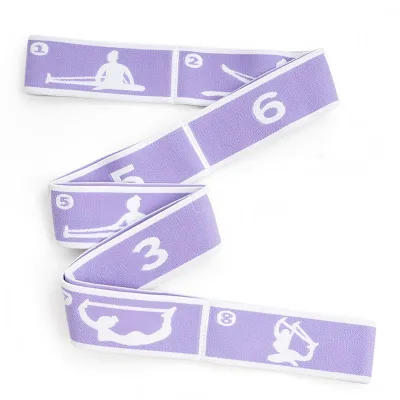 Yoga Strap with Illustrated Exercise and Numbered Markings Promotional Sports Product