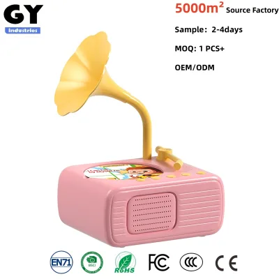 Kids Learning Musical Toddle Record Player Box Toy with 96 Cards Stories Songs Lithium Battery ABS Plastic