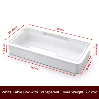 Flip Top Desk Cable Box With Dual USB Port, Recessed Table Cable Management Box for Office Conference Desk