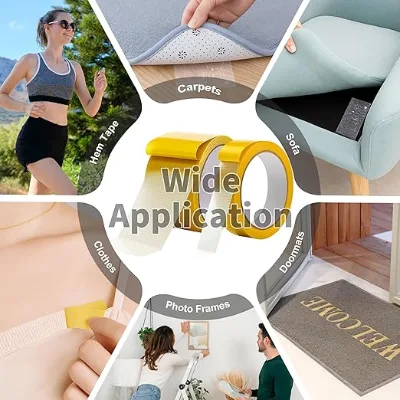 Highly Sticky Double Sided Carpet Gripper Seaming Tape Fiberglass Filament Adhesive Tape for Carpet Installation Protection