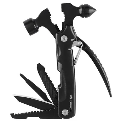 12 in 1 Practicability Mini Tools Quality Material Multifunctional Life-saving Hammer Camping Hiking Gear Pocket Survival Outfit