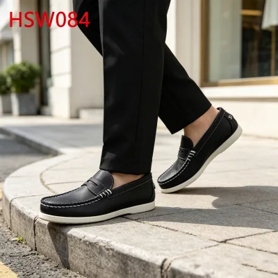 ZYF,full Natural Cow Leather Hand Stitching Hua Singh Boat Shoes Daily Commute Mask Style Easy to Wear Driver Shoes HSW084