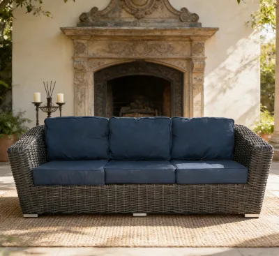 Waterproof UV-Resistant PALM BAY LOUNGE Garden Sofa Set High-Level Aluminum Frame Outdoor Rattan Furniture
