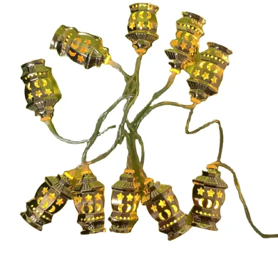 EID Decoration Moon Garland on Window Curtain Indoor String Lights Led Ramadan Led
