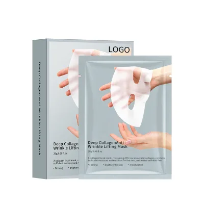 OEM  Bio Collagen Mask Deep CollagenAnti Wrinkle Lifting Color Changing  Mask From White to Transparent Mask Sheet Glowing Skin