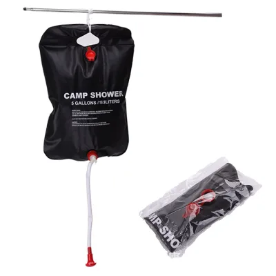 20L Solar Camp Shower Bag Portable Outdoor Water Storage with Hose for Camping Hiking Beach and Travel Washing