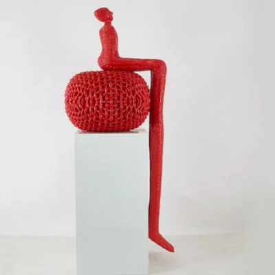 Hotel Long-legged Sculpture Lady Floor Lamp for Lobby Artifact Art Decoration Exhibition Hall Abstract Figures Ornament