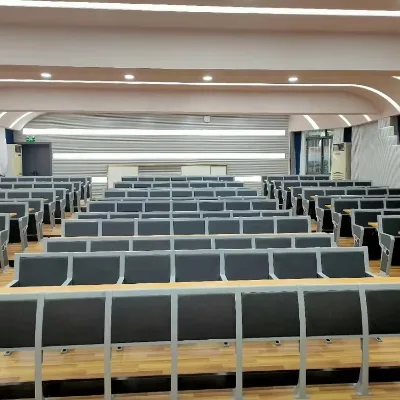 Foldable Step Student Desk and Chair University Classroom Ladder Lecture Hall Seating Chair with Writing Table