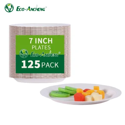 Eco-Friendly Kraft Paper Plates Disposable Food Grade for Food Cookie Salad Craft Sugar Use