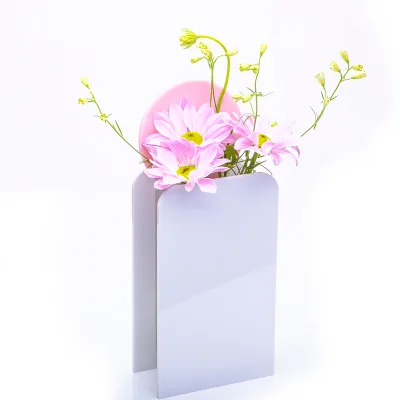Bespoke Colorful Acrylic Flower Vase for Home Decor Lucite Plant Pot Vases Living Room Vase