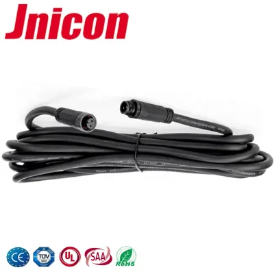 Waterproof 2pin Ip68 LED Dc Extension Cable Connector M12