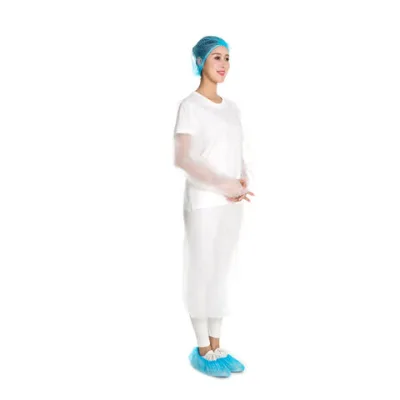 Waterproof Disposable Apron for Home Cooking Garden Chef Dustproof Protective Cover for Adults With White