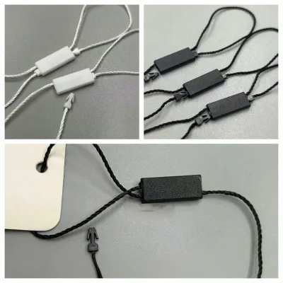 High-end Double Insertion Rectangular Two-End Insertion Universal Polyester Hanging Tag Rope for Men's Women's Clothes