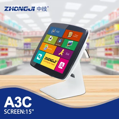 15 Inch POS Terminal 10-Point Capacitive Touch Screen OEM ODM Customizable Cash Register Retail Supermarket Bluetooth USB