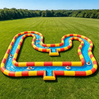 Custom Outdoor Inflatable Lazy River Water Slide Tunnel Floating Drift Channel for Water Play