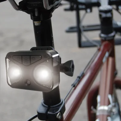 ODM & OEM 2 Rear LED 1080P Bike Camera for Backside with 140° Lens Angle, Support 32GB TF Card, 500mAh, IPX3 Water Resistant