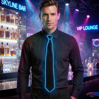 LED Luminous Striped Polyester Bow Tie Carnival Dance Party Supplies Ten Color Night Bar Disco Atmosphere Props