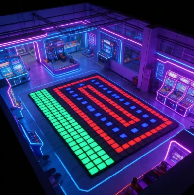 Interactive Led Floor Projector Game Active Advertising Equipment Led Jumping Grid Activate Game with Grid Layout