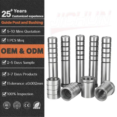 Hardened Steel Guide Pillar and Guide Bush Precision Ground Guide Pins and Sleeves Set for Stamping Dies and Punching Mold