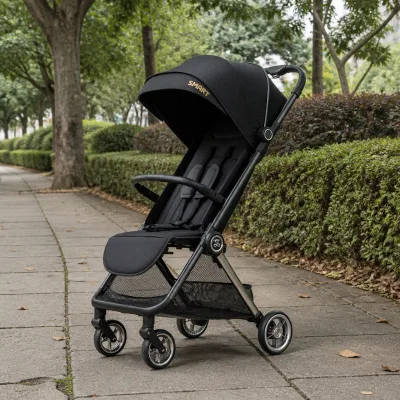 Infant Baby Stroller Lightweight Foldable Reclining Backrest Safety Harness Wholesale Factory