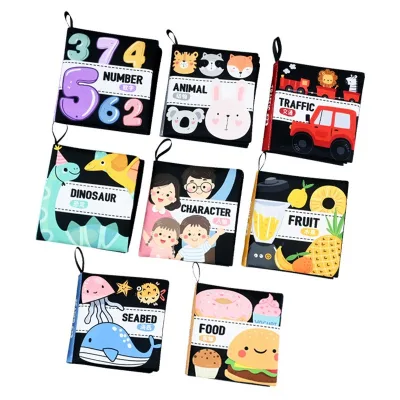 2025 Baby Washable Fabric Cloth Baby Books Colorful Fabric Cloth Book Parent-Child Interactive Sound Paper Baby Cloth Books