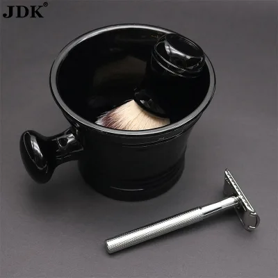 Custom Logo Good Quality Shaver Set Classic Razor Beard Shaving Brush Shaver Stand Holder Manual Shaving Set