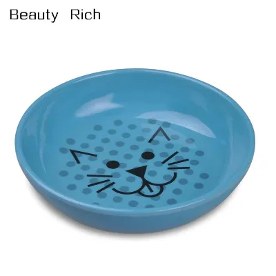 Ceramic Cat Bowls Cat Dish, 8 Ounce, Assorted Colors