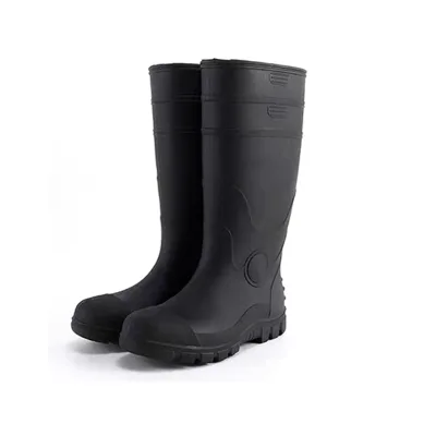 Factory Supply Steel Toe Labor Protection Artificial Cotton Anti-Smash and Anti-Puncture PVC Rain Water Boots