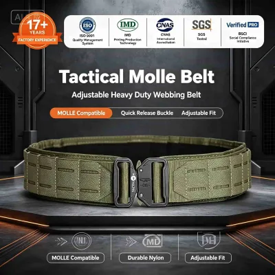 Supplier Tacticon Manufacturer Factory Nylon Custom logo Ranger Green Tactical Battle Waist Belt