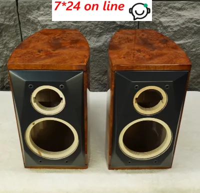 G0B-03 Hifi DIY 6.5 Inch 8 Inch One Pair Speaker Cabinet Empty Box Two-way Maple Burl Veneer