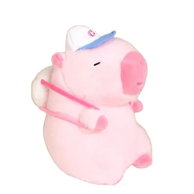 50 Styles Baseball Capybara Plush Toy Simulation Strawberry Hat Turtle Backpack Capibara Stuffed Animal Papa Hand Circle Ring