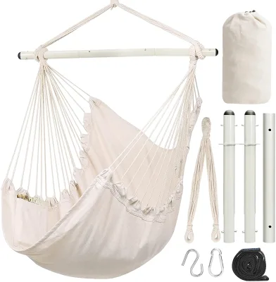 Modern Cotton Garden Patio Swing Chair Versatile Outdoor Metal Furniture Patio Park Gym School Laundry Hospital Hall Workshop