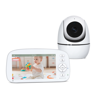 High Quality Baby Monitor 2.4GHz FHSS 5000mAh Long Battery Life ECO Mode Crying Detection Night Vision Baby Sleep Monitor