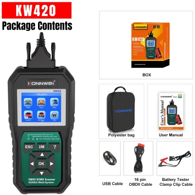 KONNWEI KW420 for Full-System Function OBD2 Automotive Diagnostic Scanner Tool for Honda