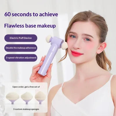 Cross Border Electric Makeup Puff Applicator Ultra Soft Powder Saving Sponge Portable Rechargeable