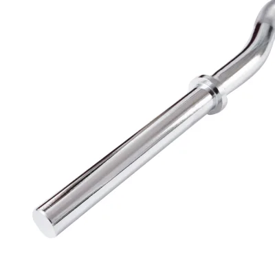47'' Regular EZ Chromed Curl Weightlifting Barbell Bar With Collars