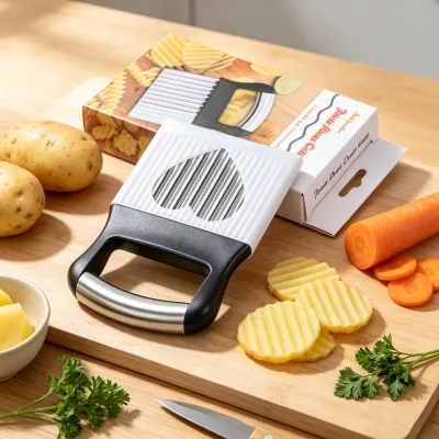 New Arrived Eco-Friendly Food Grade Stainless Steel Carrot Cutting Onion Wave Slicing Tools Kitchen Gadgets Hand French Fries