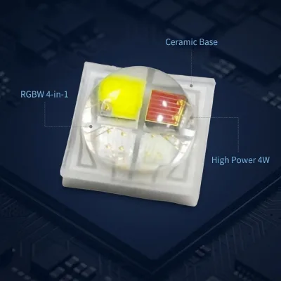 High Power 3W-10W 6-Pin RGB LED Bead, High Luminous Full Color RGB Light Source with Copper Base for Stage Lighting & Signs