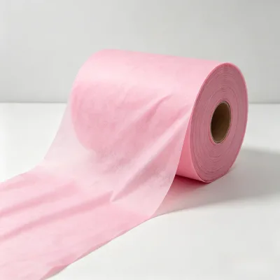 Pink SMS Nonwoven Fabric Nonwoven Fabric Roll for Disposable Bed Sheet, Salon Massage, Hotel and Spa Use