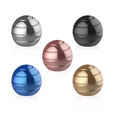 Elarve Novelty Desktop Rotating Round Stress Relief Antistress Metal Fidget Spinner
