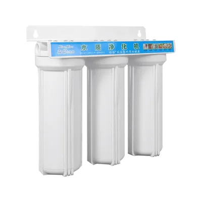Triple 10-Inch Large Household Water Purifier Filter Cartridge Shell 3-Level Manual Outdoor Water Filter System Prefilter