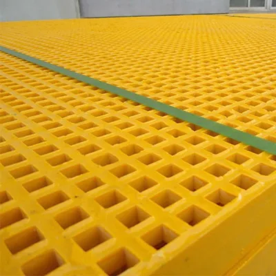 Anti-Slip FRP Dock Panels Fiberglass Deck Boards FRP Reinforced Plastic Grating Walkways Sheet Grit for Floors Platforms Bending