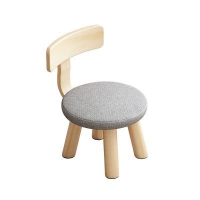 Solid Wood Small Chair Backrest Low Stool Shoe Changing Stool Children Balcony Stool