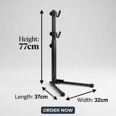 Ultimate 3-in-1 Bicycle Floor Stand - Adjustable Height Steel Repair & Parking Rack for 20 to 29 Inch Bikes