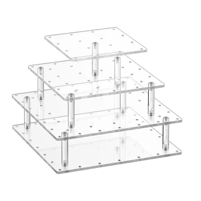 Clear Acrylic Square Lollipop Display Stand, Cake Pop Holder for Wedding Party Dessert Table Decoration